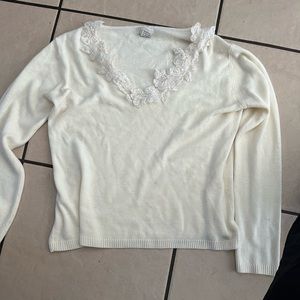90s long sleeves flower blouse